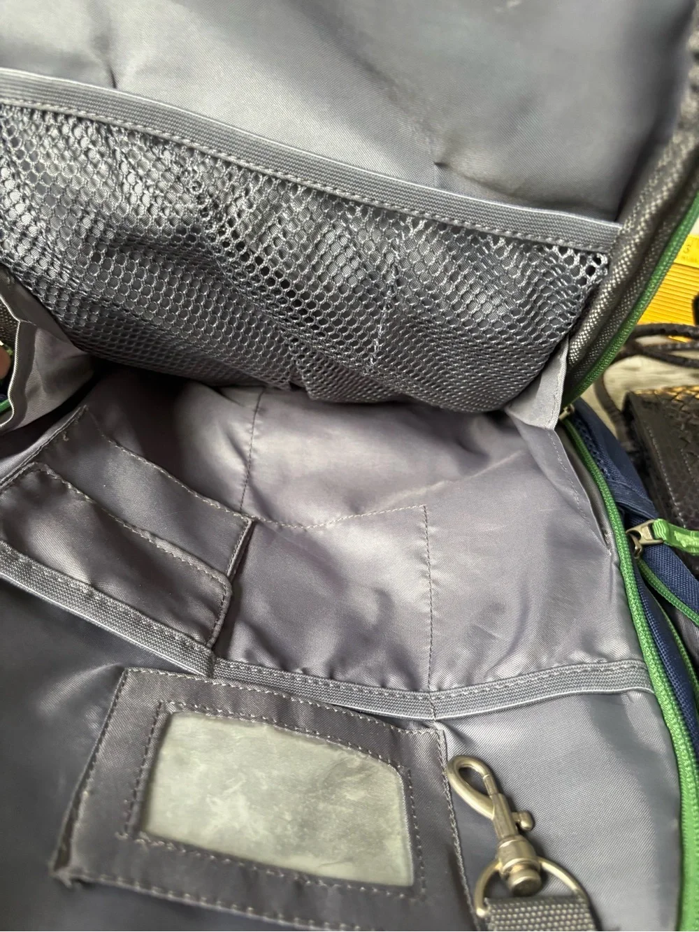 Pottery Barn Kids Navy and Green Small Backpack